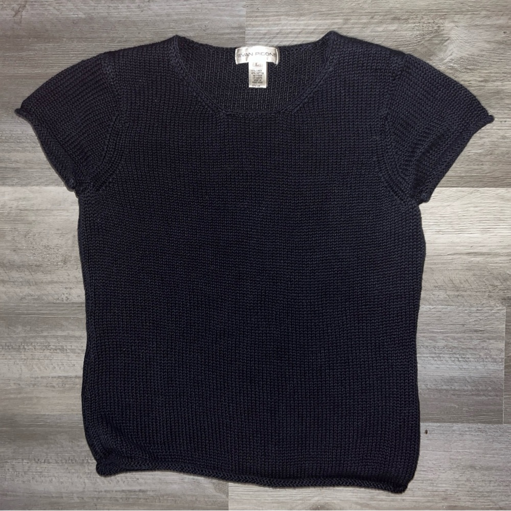 Vintage Evan Picone Navy Knit Sweater